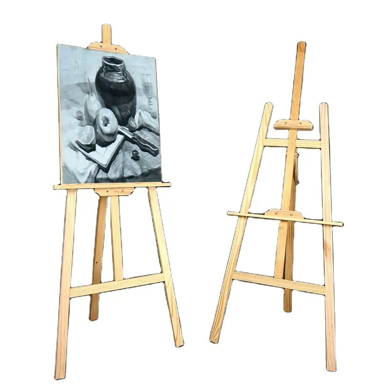 Caballete de estudio, marco de madera sólido y resistente, soporte para pinturas y retratos