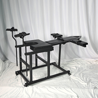 Chaise de positionnement sexuel pour adultes, pour entraînement BDSM, avec fonction de retenue et de levage des jambes, pour masturbation féminine et bondage, avec machine à godemiché