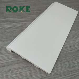ROKE Usine Modèle personnalisé de haute qualité Revêtement de sol PS Décoration murale Chaise Rail Blanc Moulure Plinthe Plinthe PS Plinthe - Product Image 4