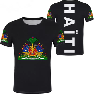 โรงงานโดยตรงเฮติธงพิมพ์เสื้อยืดสําหรับชายขายส่งราคาชายฤดูร้อนแขนสั้นพิมพ์ตามความต้องการเสื้อTeeสวมใส่สบายๆ - Product Image 5