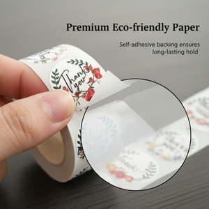 Custom Food Packaging Round Labels PLA Paper Material Easy to Remove Gold Foil Printing Self-Adhesive <b>Stickers</b> 1 Core Diameter - Product Image 4