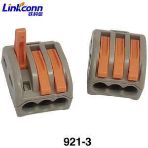 การเชื่อมต่อโดยไม่ต้องใช้เครื่องมือสายไฟ3ขาขั้วต่อสายไฟแบบเร็วอุปกรณ์เสริมประเภทคันโยกง่าย921-3 P cUL จดทะเบียน - Product Image 5