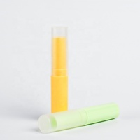 Conteneur de baume à lèvres cosmétique en gros 4g Tube de rouge à lèvres en plastique clair blanc violet rose jaune