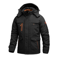 Veste d'hiver en coton pour homme, doublée polaire, épaisse et chaude, décontractée, polyvalente, coupe ample, grande taille, mi-longue, couleur unie, col montant, fermeture éclair sur le devant