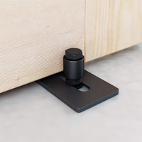 Rouleau de guidage inférieur noir pour quincaillerie de porte de grange
