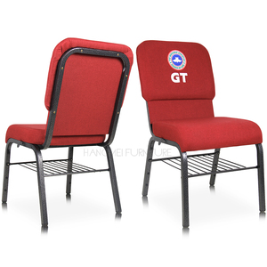 Chaises d'église pour adultes américains bordeaux avec supports de maintien Siège d'église en métal bon marché avec logo personnalisé pour les repas et l'hôtel - Product Image 6