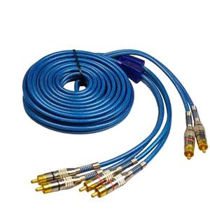 High-quality gold-plated 2RCA to 4RCA male-to-male PVC sheathed cable, suitable for DVD players, <b>car</b> speaker boxes, 5m - Product Image 2