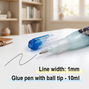 Pegamento en bolígrafo con punta de bola, grosor de línea de 1 mm, 10 ml, adhesivo PVA, pegamento frío para oficina, manualidades y arte. - Product Image 1