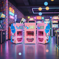 Distributeur automatique de ballons roses Naughty Dog, capacité de 150 à 200 pièces, écran tactile de 21,5 pouces, plusieurs options, y compris code QR, carte de crédit