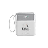 Batterie externe 10000 mAh au design mignon avec câbles intégrés, charge rapide, chargeur de téléphone portable portable pour les voyages, prise en charge OEM