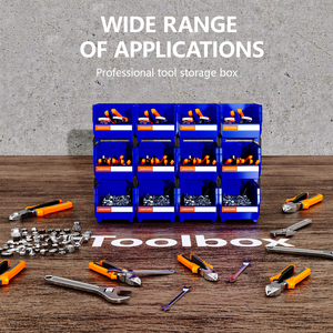 LEADLOONG V2 200*130*110MM <strong>Plastic</strong> Hanging Stackable Storage Organizer <strong>Bin</strong>, 8-Inch X 5-Inch X 4-Inch, 12-Pack - Product Image 2