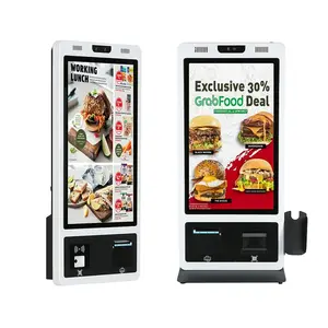 32 Inch 21.5/24/27Inch, Android Self-Service Touchscreen Bestellen Machine, Onderzoek, Self-Service, Printer, Camera, Nfc