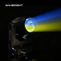 295W Lampu Panggung Moving Head Pola Prisma Ganda Hemat Biaya Warna Putih + 13 Warna 16CH untuk Pernikahan Klub DJ Disko Acara