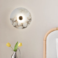 Lampe murale VEKO en albâtre, lampe murale LED simple pour hôtel, chambre à coucher, salon