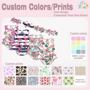 Conjunto de Ropa Casual de Verano para Bebé Niñ<span class=keywords><strong>a</strong></span> Recién Nacida: Pelele sin Mangas con Volantes, Estampado Floral de Flamencos y Animales, con Diadema de Lazo - Product Image 3