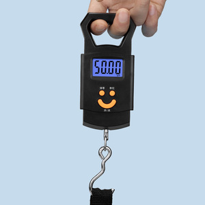 Balance électronique portable Lb 502, capacité 50 kg, balance numérique à crochet pour peser les bagages avec écran LCD et précision de 1 g - Product Image 1