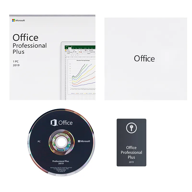 Chave obrigatória para ativação online de Office 2019 Pro Plus/Office 2019 Pro Plus DVD Pacote Completo