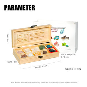 Mohs Hardness <span class=keywords><strong>Scale</strong></span> Kit 6 Amostras Minerais Naturais Quartzo Fluorita Topázio Gesso para Geologia Ensino - Product Image 5
