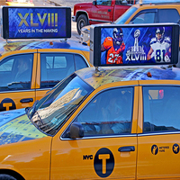 Letrero publicitario al aire libre P2 P2.5 P3 P4 P5 LED Video Wall Pantalla de visualización digital LED de techo de taxi de doble cara