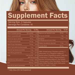 Hoge Potentie 90 Count Biotine Hair Glow <span class=keywords><strong>Capsules</strong></span> Volwassen Dagelijks Welzijn En Supplement Niet Voor Zwangere Vrouwen - Product Image 4