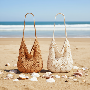 Borsa a Tracolla in Corda di Cotone 32x33cm con Design Intrecciato - Product Image 2