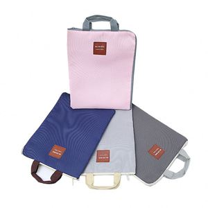 Nouveaux produits 2025, pochette de papeterie de bureau A4, imperméable, écologique, durable, en tissu Oxford, étui de rangement pour documents avec poignée - Product Image 1