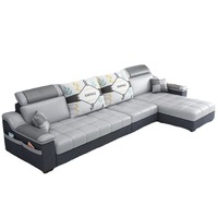 Canapé en Tissu Familial Nordique Grand Format pour Salon, Canapé Combinaison Moderne Simple Multi-Styles pour Appartement