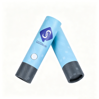 Tube en carton kraft personnalisé résistant aux enfants avec bouton CR et insert de protection en EVA pour emballage de cartouches d'huile