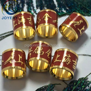 高品質カラーエナメル金鳩リング鳥リング鳥バンド家禽脚バンド鶏リング - Product Image 2