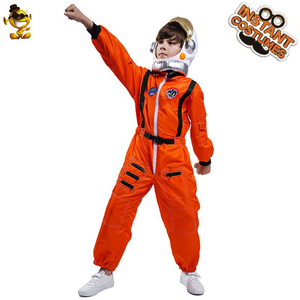 Halloween Party Classical Orange <strong>Astronaut</strong> Jumpsuit Cool Airman Suit <strong>Kids</strong> Cosplay <strong>Astronaut</strong> <strong>Costume</strong> - Product Image 4