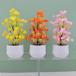 Flor Artificial Decoración de Sala de Estar Decoración del Hogar Planta de Plástico Plantas Pequeñas en Maceta - Product Image 2