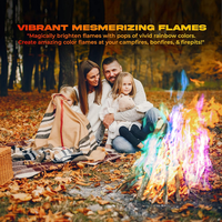 Sunrich SR2020 Magic Fire+Torch Set – Kit Torche Étanche à Changement de Couleur pour Feu de Camp, Poudre Métallique, Accessoire pour Barbecue Arc-en-ciel