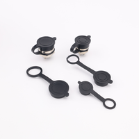 Capuchon étanche pour connecteur de charge mâle à 3 broches GX16/20 pour montage sur panneau, avec capuchon anti-poussière intégré 12MM
