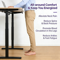 Repose-pieds anti-fatigue floral fait main, tapis de bureau debout pour tablette de cuisine, avec boule de massage, motif floral lavable