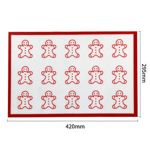 Wholesale Custom Christmas Pattern <b>Silicone</b> Non-Stick <b>Baking</b> Sheet Pastry Pad Mat for Biscuits Bread Candies <b>Baking</b> Pastry Tools - Product Image 2