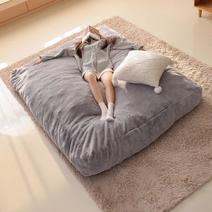 Modern tinggi kepadatan kecil rambut kelinci spons Rebound tujuan ganda tas kacang Modular kain Sofa desain dapat diperpanjang penutup dapat dilepas - Product Image 2