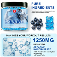 Gommes à la créatine monohydrate saveur myrtille pour la croissance musculaire, la force et l'endurance, gommes à mâcher pour adultes, compléments alimentaires