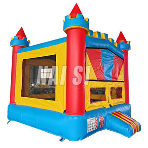 Castillo inflable azul clásico, brincolín espacial comercial, castillo inflable para fiestas de cumpleaños de niños en venta - Product Image 6