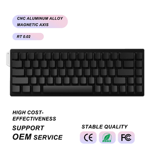 <span class=keywords><strong>Clavier</strong></span> de jeu mécanique à axe magnétique en alliage d'aluminium CNC filaire 8K Keycaps translucide Hot Swap RT 0.02 avec <span class=keywords><strong>clavier</strong></span> à ruban - Product Image 1
