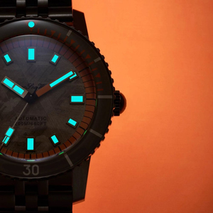 Reloj Automático SW200 con Esfera de Meteorito Natural, Bisel de Zafiro, BGW9 Super Luminoso, 200M, Logotipo Personalizado, Reloj de Buceo para Hombre, OEM ODM - Product Image 4
