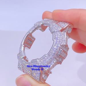 ขอบนาฬิกา <span class=keywords><strong>G</strong></span> Iced Out <span class=keywords><strong>Shock</strong></span> GA100 GA110 แบบสั่งทำพิเศษ ประดับเพชร VVS GRA Moissanite - Product Image 3