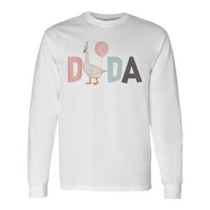 Camiseta de manga larga a juego para la familia de One Silly Goose Dada, primer cumpleaños - Product Image 1