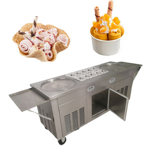 Mesa de piedra fría de Nepal Industrial para máquina para freír rollos de <span class=keywords><strong>helado</strong></span>, mejor <span class=keywords><strong>precio</strong></span>, nuevo acero inoxidable para yogur, nueces, frutas, leche - Product Image 2
