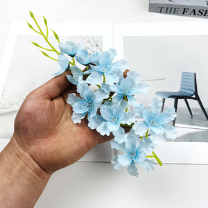 Guirlande de fleurs artificielles Delphinium 28cm, bouquet en soie pour mariage, décoration de la maison, accessoires de photographie - Product Image 2