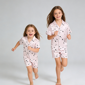 <span class=keywords><strong>Pigiama</strong></span> in Cotone con Stampa Cartoon Personalizzata, Set Estivo per Bambini, Abbigliamento da Notte con Stampa Animali, <span class=keywords><strong>Pigiama</strong></span> in Bambù e Raso per Bambine - Product Image 2