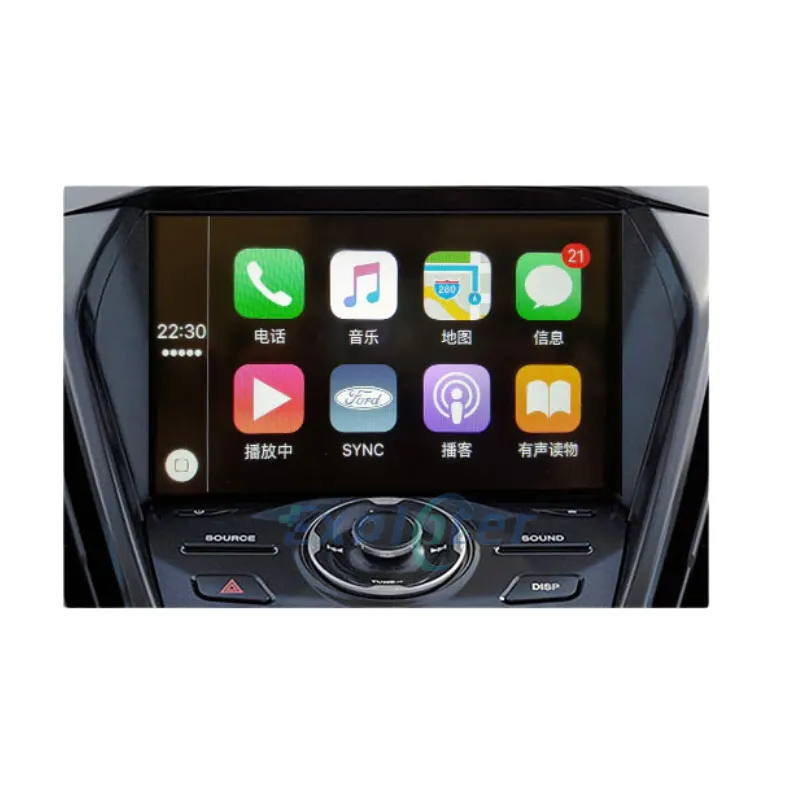 CarPlay sans fil Android auto pour Sync2 Fusion Raptor avec entrée vidéo lecteur USB Mirror link Interface vidéo intégrée
