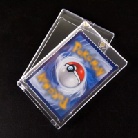 Porte-cartes magnétique One Touch, Étui protecteur transparent pour cartes à collectionner avec aimant à pression, Étui à fente encastrée