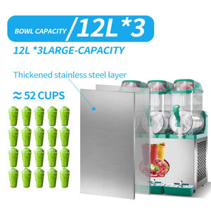 Miken เครื่องทำน้ำปั่นเชิงพาณิชย์3ชาม12L X 3ถังสแตนเลสพร้อมอุปกรณ์เบเกอรี่เชิงพาณิชย์ - Product Image 5