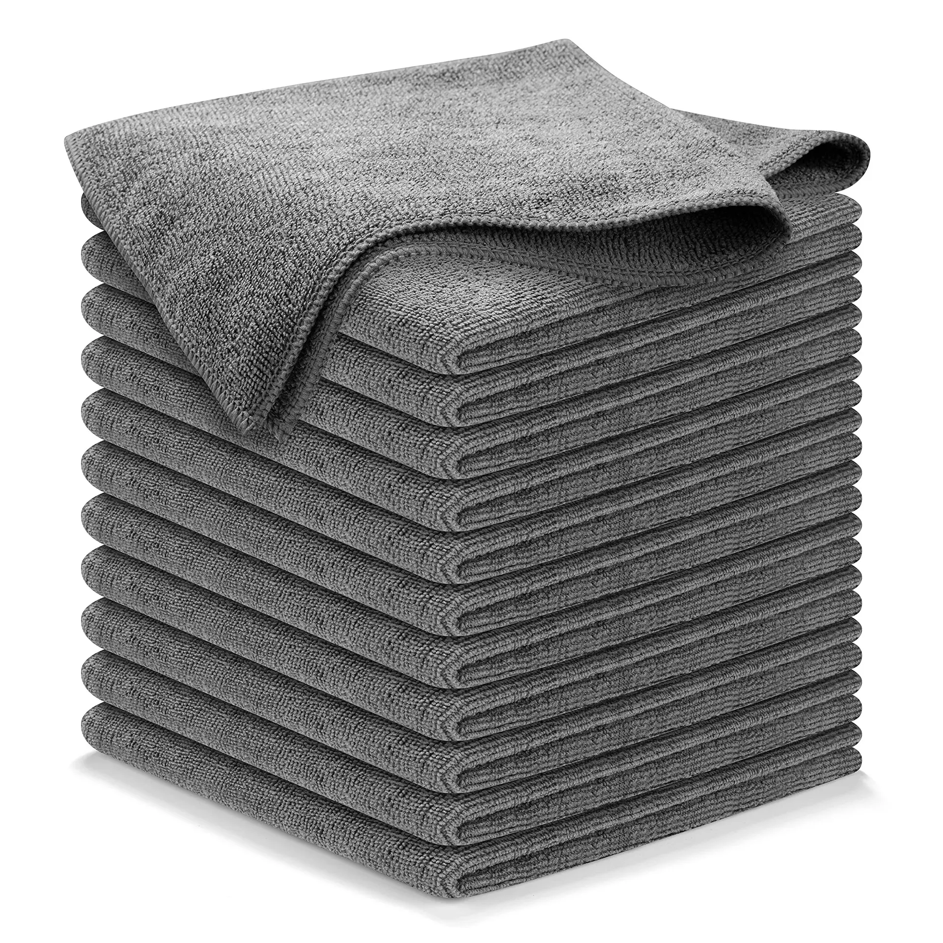 Microfiber Cleaning Cloth Grey 30*30cm 1200 Washes Ultra Absorbent Streak-Free Mirror Shine Car Washing Towels