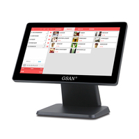 Terminal Punto de Venta Todo en Uno con Pantalla Táctil de 15.6 Pulgadas y Carcasa de Aluminio, Sistema POS de Escritorio, Caja Registradora para Restaurante